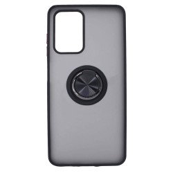 Funda De Silicona ZTE V40 Vita Negro Con Anillo