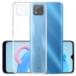 Funda De Silicona Realme C20/C11 2021 Transparente Con Protector De Cámara