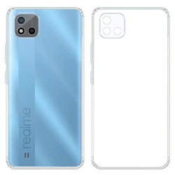 Funda De Silicona Realme C20/C11 2021 Transparente Con Protector De Cámara