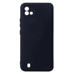 Funda De Silicona Realme C11 2021/C20/C20A Negro Con Protector De Cámara Robusta