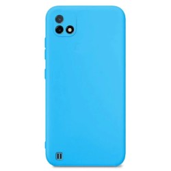 Funda De Silicona Realme C11 2021/C20/C20A Azul Con Protector De Cámara Robusta