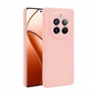 Capa Silicone Realme 12 Pro/12 Pro Plus 5g Rosa Com Protetor De Câmera