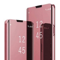 Funda Flip Cover Clear View Oppo Reno5 4G/5G/X3 Lite Rosa Dorado