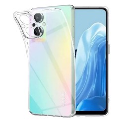 Funda De Silicona Oppo Reno7 Lite/A96 5G/Reno7 Z 5G Transparente Con Protector De Cámara