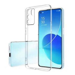 Funda De Silicona Oppo Reno6 5G Transparente Con Protector De Cámara