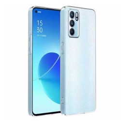 Funda De Silicona Oppo Reno6 5G Transparente Con Protector De Cámara