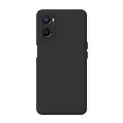 Oppo A96 4G Black Silicone Case With Camera Protector