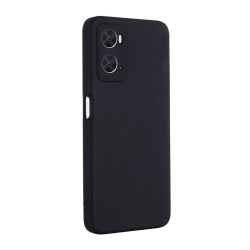 Oppo A96 4G Black Silicone Case With Camera Protector