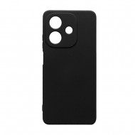 Oppo A40 Black Silicone Case With Camera Protector