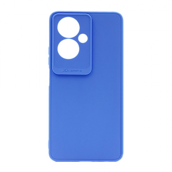 Oppo A79 5G Blue Silicone Case With 3D Camera Protector