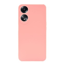 Oppo A78 5G/A58 5G Pink Silicone Gel Case With 3D Camera Protector