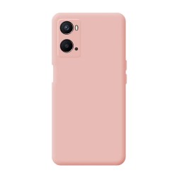 Oppo A96 4G Pink Silicone Case With Camera Protector