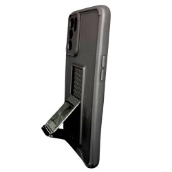 Funda De Silicona Dura Antigolpes Oppo Reno6 5G Negro Kickstand