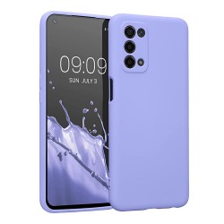 Funda De Silicona Oppo A54 5G/A74 5G Lila Con Protector De Cámara Robusta