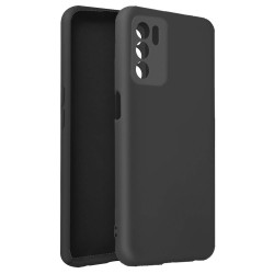 Funda De Gel De Silicona Oppo A16/A16s Negro Protector De Cámara