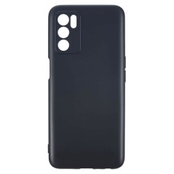 Funda De Gel De Silicona Oppo A54S Negro Con Protector De Cámara