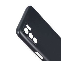 Funda De Gel De Silicona Oppo A54S Negro Con Protector De Cámara