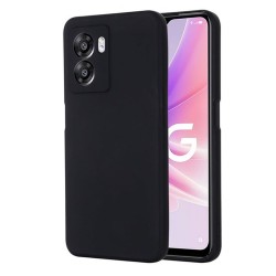 Funda De Gel De Silicona Oppo A77 5G Negro Con Protector De Cámara Robusta