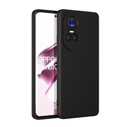 Oppo Reno10 5G/Reno10 Pro 5G Black Silicone Case With Camera Protector