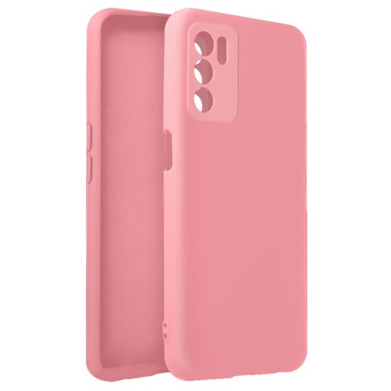 Funda De Gel De Silicona Oppo A16/A16s Rosa Protector De Cámara