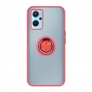 Funda De Silicona TPU Oppo Find X5 Lite/Reno7 5G Rojo Con Anillo Magnetico