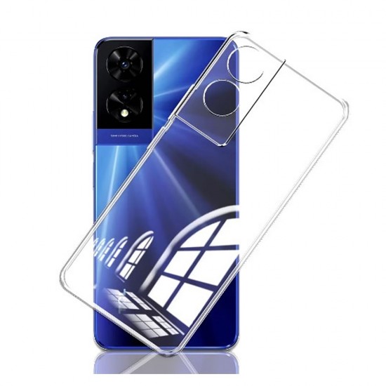 Funda De Gel De Silicona TCL 505 Transparente Con Protector De Cámara