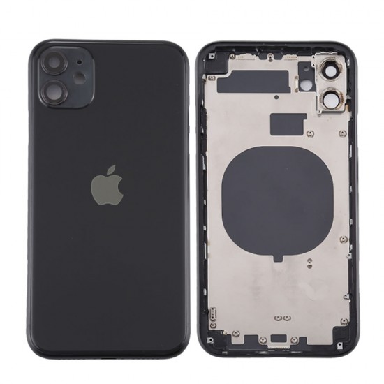 Apple Iphone 11 Black Back Cover With Frame