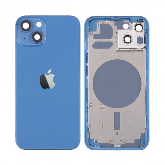 Apple Iphone 13 Blue Back Cover With Frame