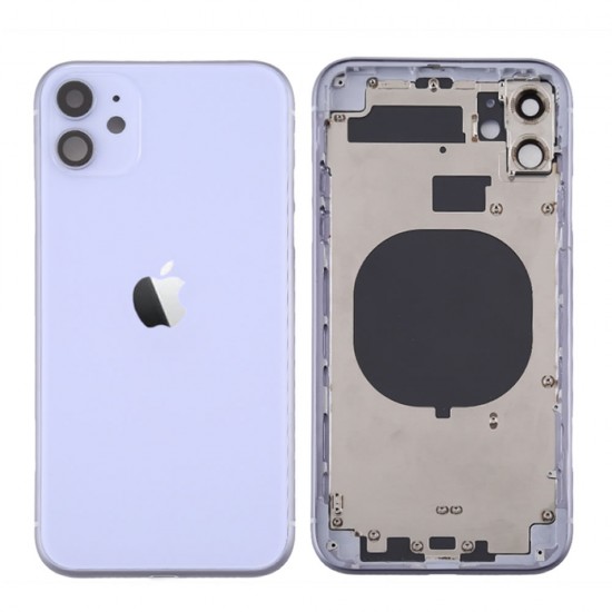 Apple Iphone 11 Purple Back Cover With Frame