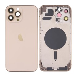 Apple Iphone 14 Pro Max Gold Back Cover With Frame