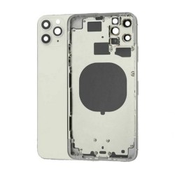 Apple Iphone 11 Pro Max Silver Back Cover With Frame