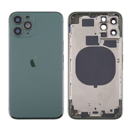 Apple Iphone 11 Pro Green Back Cover With Frame