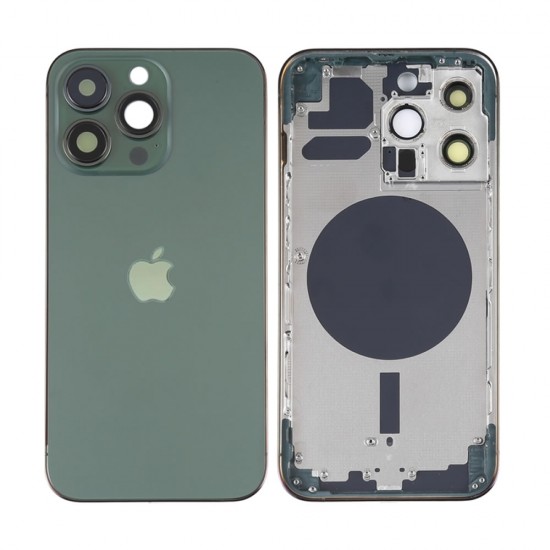 Apple Iphone 13 Pro  Green Back Cover With Frame