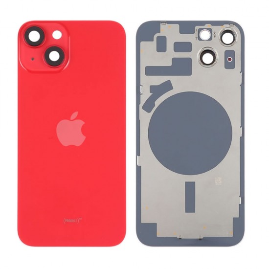 Apple Iphone 14 Plus Red Back Cover With Frame