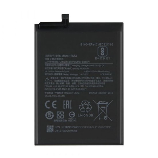 Bateria Xiaomi Redmi Note 9 Pro/Bn52 3.87v 4920mah