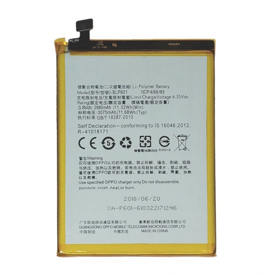 Oppo A53/A53T/A59/F1S/Blp601 2550mah Battery