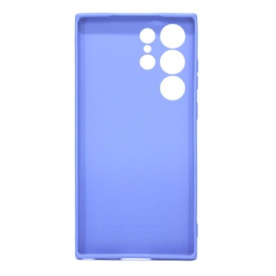 Capa Silicone Gel Samsung Galaxy S23 Ultra Azul Com Protetor De Câmera 3d