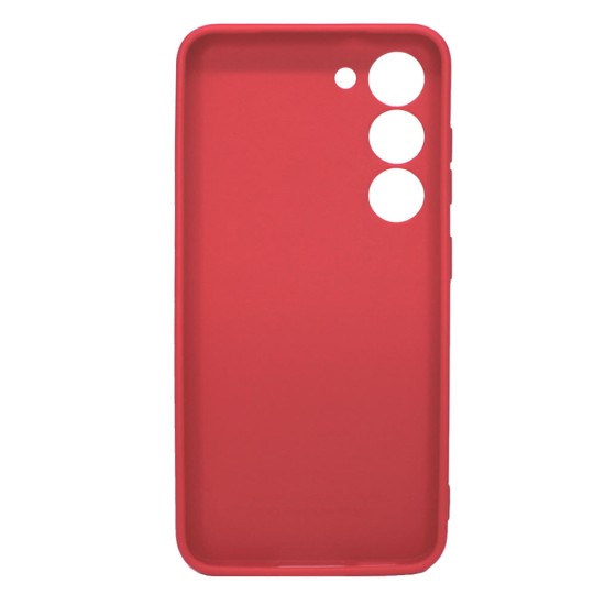 Capa Silicone Gel Samsung Galaxy S23 Vermelho Com Protetor De Câmera 3d