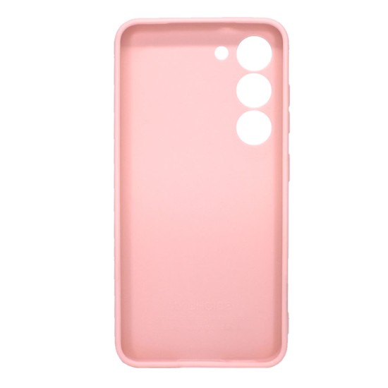 Capa Silicone Gel Samsung Galaxy S23 Rosa Clara Com Protetor De Câmera 3d