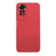 Funda De Gel De Silicona Xiaomi Redmi Note 11/11s Rojo Con Protector De Cámara 3D