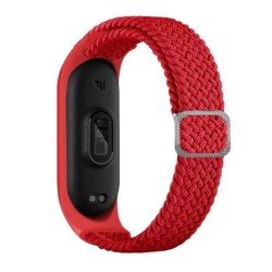 New Science Mi Band M3/M4/M5/M6/M7 Red Nylon Smartwatch Silicone Strap