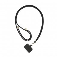 Cordão De Telemóvel Oem D1 Preto Com Suporte