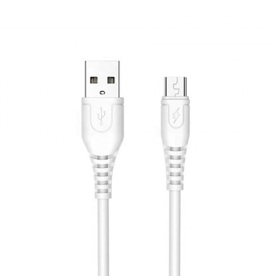 Cabo De Dados Wuw X166 Branco 2a 1m Para Micro Usb