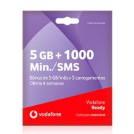 Cartão Sim Vodafone 5gb+1000min/Sms Oferta 4 Semanas