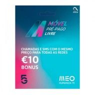 Meo Mobile Pre-Paid Livre €10 Bonus Sim Card
