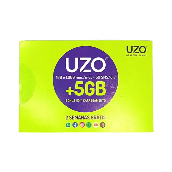 Tarjeta Sim Uzo 1GB 1000min + 50SMS/Día