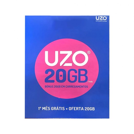 Cartão Sim Uzo 20gb+20gb+ 2000min + 50 Sms Oferta 20gb Por 30 Dias