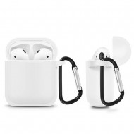 Capa De Silicone Para Caixa De Airpods Oem Type 1 Branco Anti Fall, Usb Port