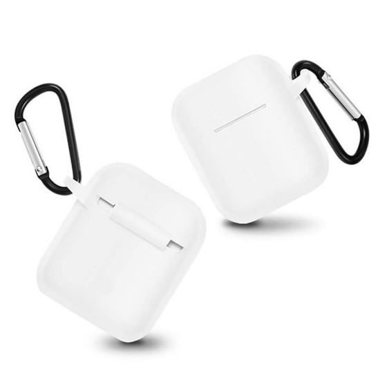 Capa De Silicone Para Caixa De Airpods Oem Type 1 Branco Anti Fall, Usb Port