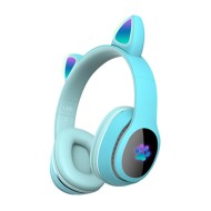 Auriculares Oem L400 Cat Ear Azul Claro Wireless/TF Card